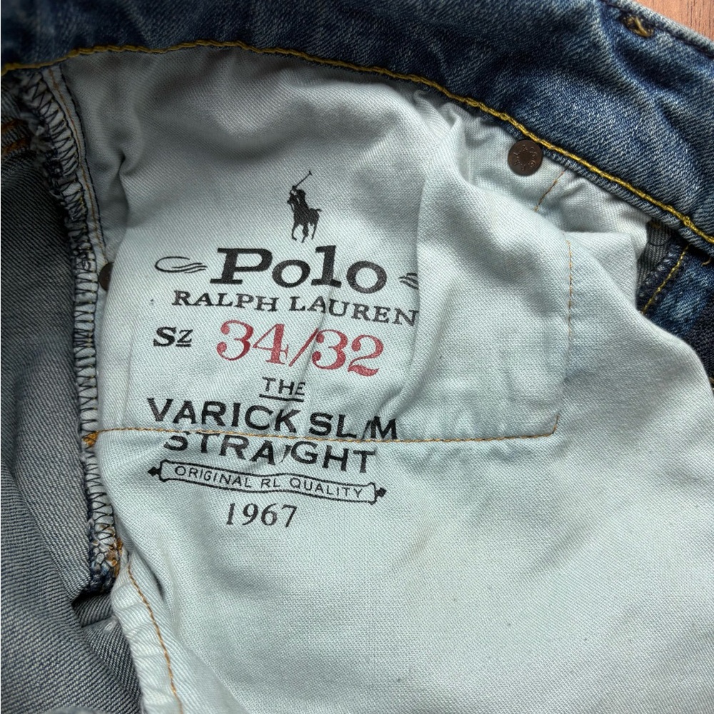 Ralph Lauren Men's Light Blue Slim Straight Jean - Picture 4 of 4
